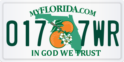 FL license plate 0177WR