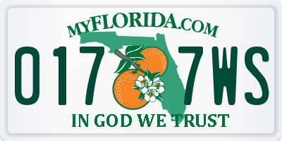 FL license plate 0177WS