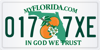 FL license plate 0177XE