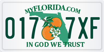 FL license plate 0177XF