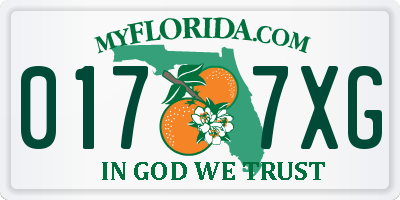 FL license plate 0177XG