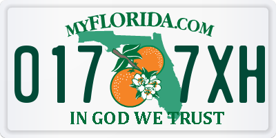 FL license plate 0177XH