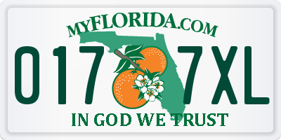 FL license plate 0177XL