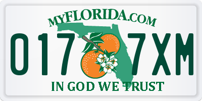 FL license plate 0177XM