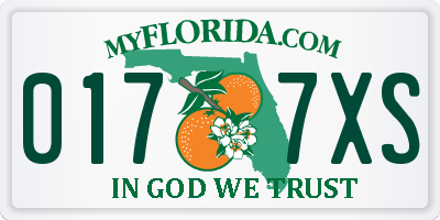 FL license plate 0177XS