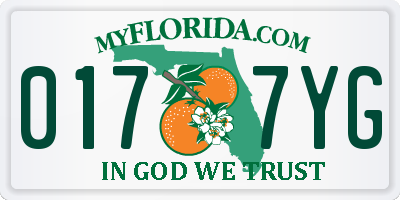 FL license plate 0177YG