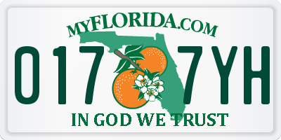 FL license plate 0177YH