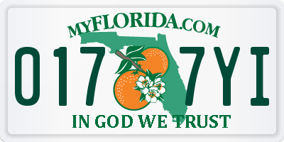 FL license plate 0177YI