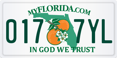 FL license plate 0177YL