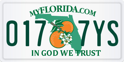 FL license plate 0177YS