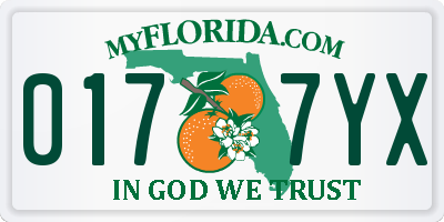 FL license plate 0177YX