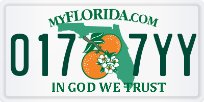 FL license plate 0177YY