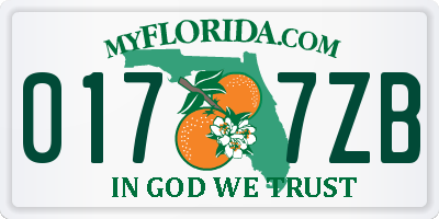 FL license plate 0177ZB