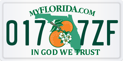 FL license plate 0177ZF