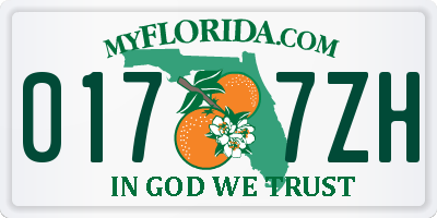 FL license plate 0177ZH