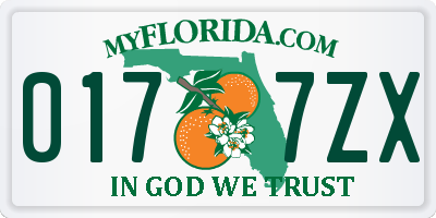 FL license plate 0177ZX