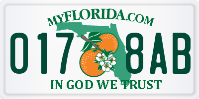 FL license plate 0178AB