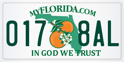 FL license plate 0178AL