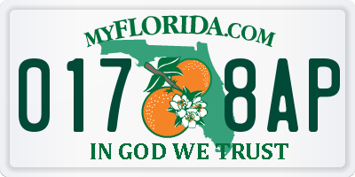 FL license plate 0178AP