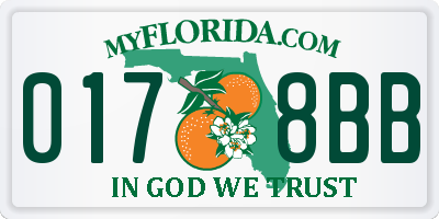 FL license plate 0178BB
