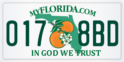 FL license plate 0178BD