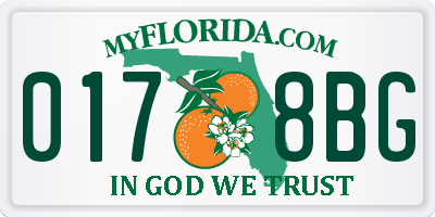 FL license plate 0178BG