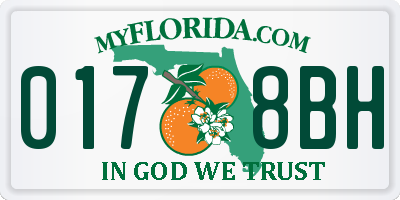 FL license plate 0178BH