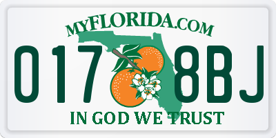 FL license plate 0178BJ