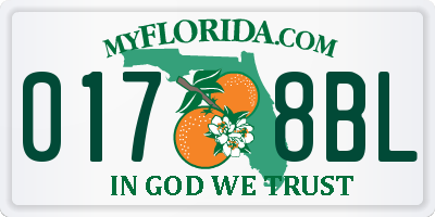 FL license plate 0178BL