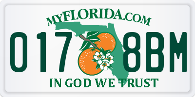 FL license plate 0178BM