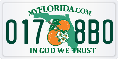 FL license plate 0178BO