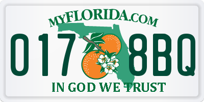 FL license plate 0178BQ