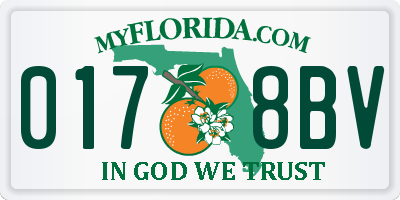 FL license plate 0178BV