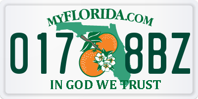 FL license plate 0178BZ