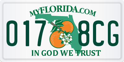 FL license plate 0178CG