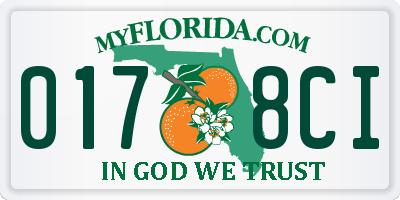 FL license plate 0178CI