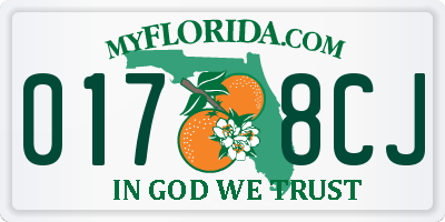 FL license plate 0178CJ