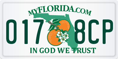 FL license plate 0178CP