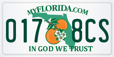 FL license plate 0178CS