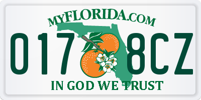 FL license plate 0178CZ