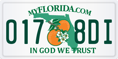 FL license plate 0178DI