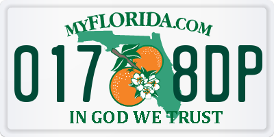 FL license plate 0178DP