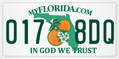 FL license plate 0178DQ