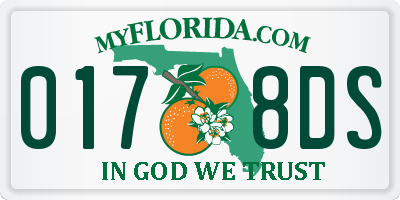 FL license plate 0178DS