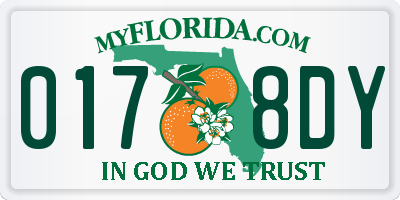 FL license plate 0178DY