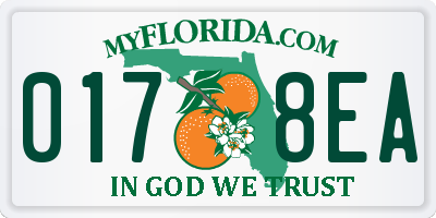 FL license plate 0178EA