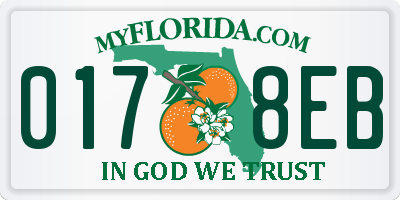 FL license plate 0178EB