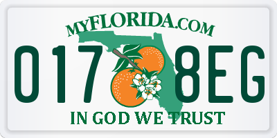 FL license plate 0178EG