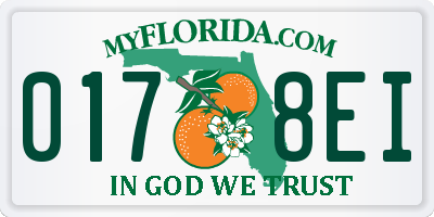 FL license plate 0178EI