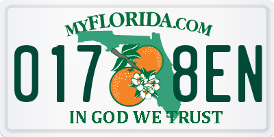 FL license plate 0178EN